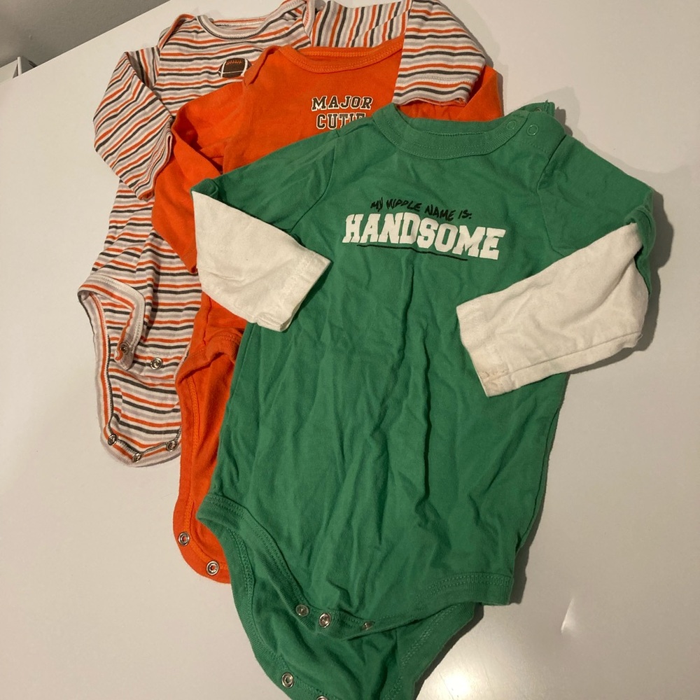 9 month onesies *lot of 3*